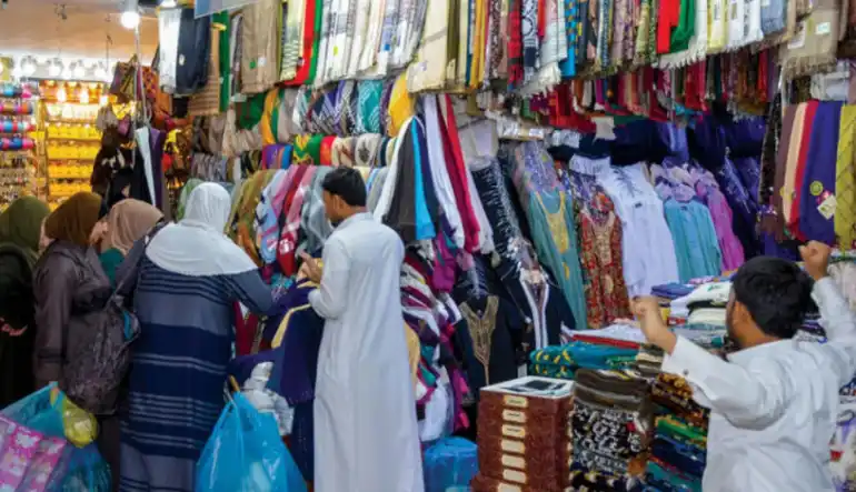 محلات الأقمشة في سوق العتيبية مكة