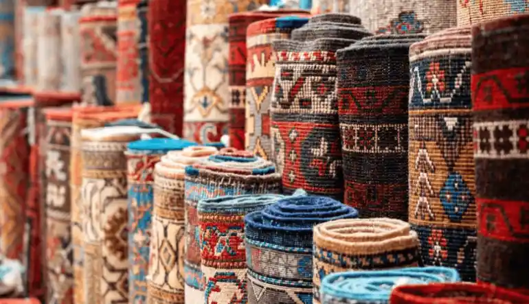 محلات السجاد والمفروشات في سوق المرقب 